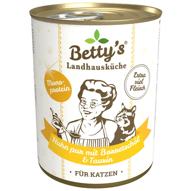 betty-s-landhausk-che-huhn-pur-nassfutter-katze-400g-monoprotein image 1