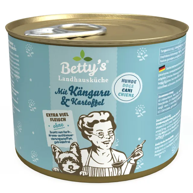 betty-s-landhausk-che-nassfutter-hund-k-nguru-200g-kartoffel image 1