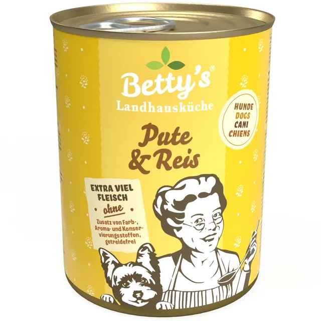 betty-s-landhausk-che-pute-reis-hundefutter-400g-verdaulich image 1