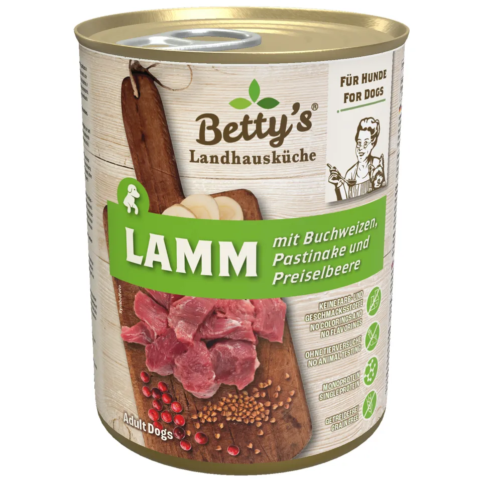 betty-s-landhausk-che-lamm-mit-buchweizen-hundefutter-400g image 1