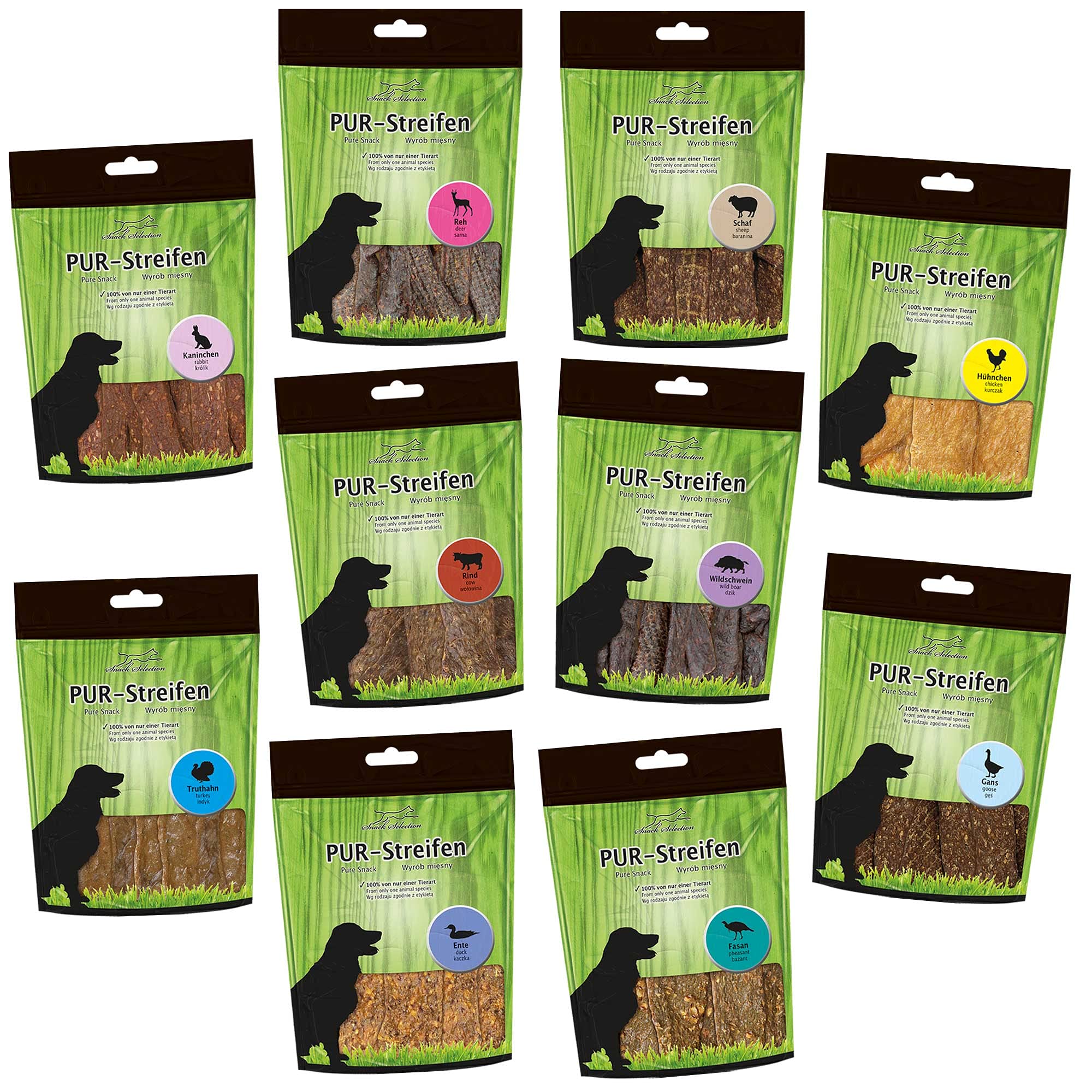 schecker-pur-fleisch-streifen-hundesnacks-testpaket-getreidefrei-12cm image 2