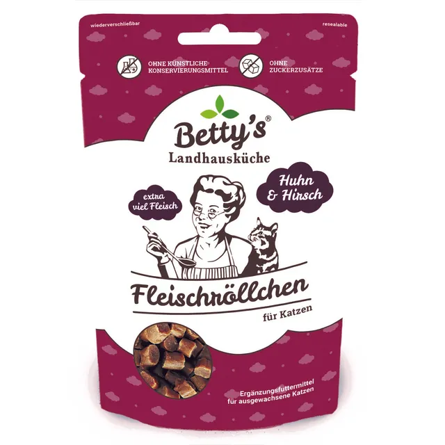 betty-s-landhausk-che-fleischr-llchen-katzensnack-huhn-hirsch image 1