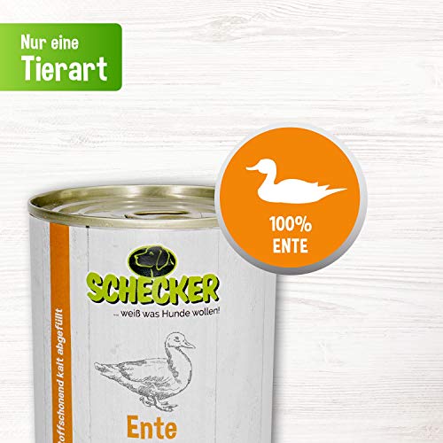 schecker-ente-pur-nassfutter-hund-410g-6er-pack-getreidefrei image 8