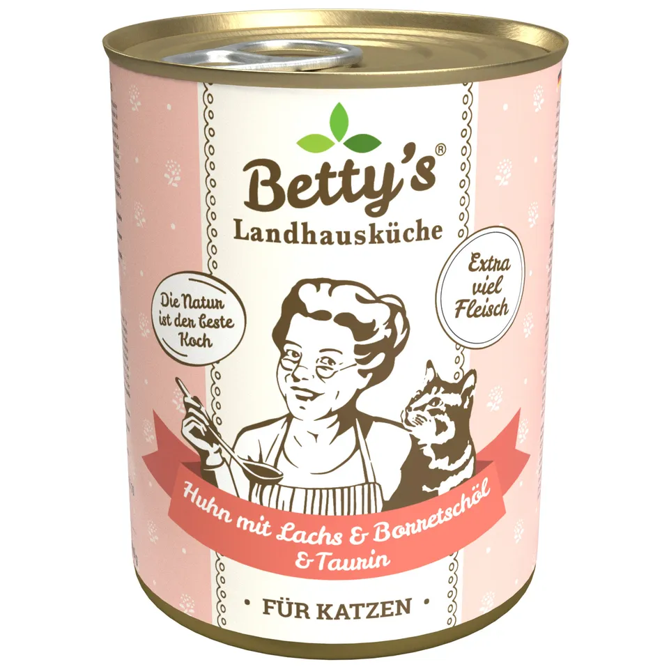 betty-s-landhausk-che-nassfutter-katze-huhn-lachs-400g-taurin image 1