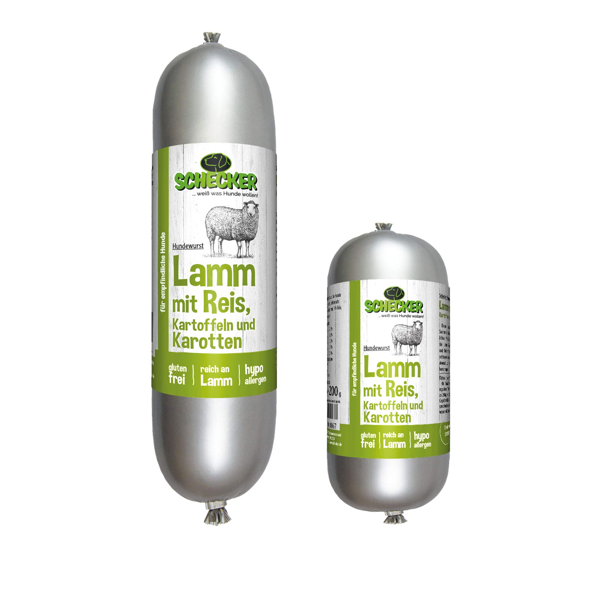 schecker-hundewurst-lamm-nassfutter-6x200g-glutenfrei image 2