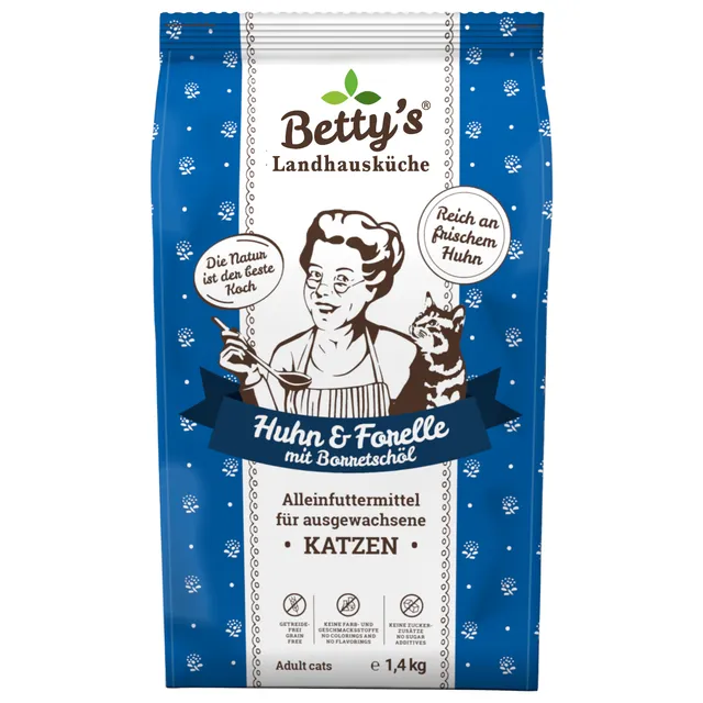 betty-s-landhausk-che-adult-trockenfutter-katze-huhn-1-4kg image 1