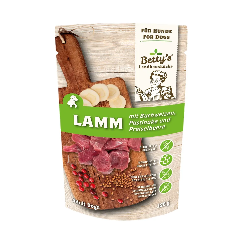 betty-s-landhausk-che-frischebeutel-hund-lamm-125g-buchweizen image 1