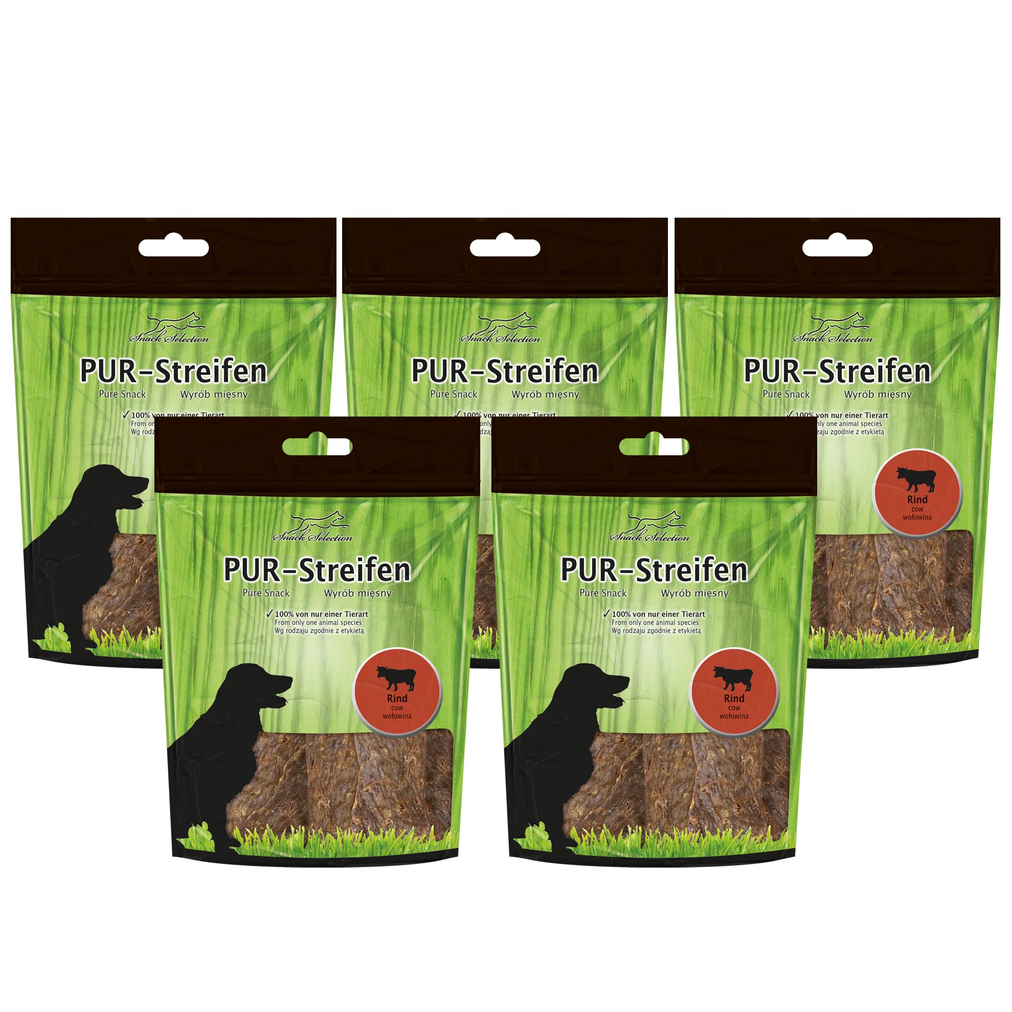 schecker-pur-streifen-rind-hundesnack-getreidefrei-5-st-ck image 1