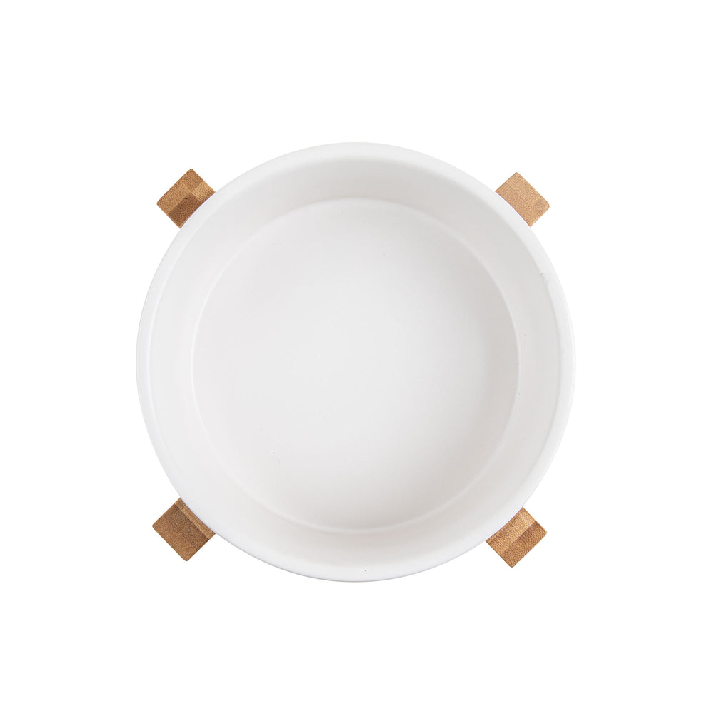 emmi-pet-keramiknapf-750-ml-mit-holzgestell-hundenapf image 3