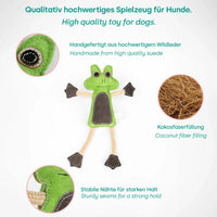 emmi-pet-frosch-hundespielzeug-veloursleder-kokos-leise image 2