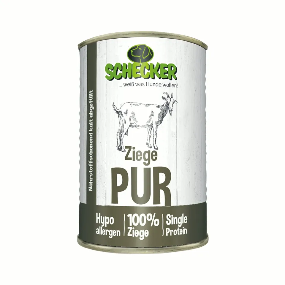 schecker-nassfutter-ziege-pur-hund-24x410g-getreidefrei image 1