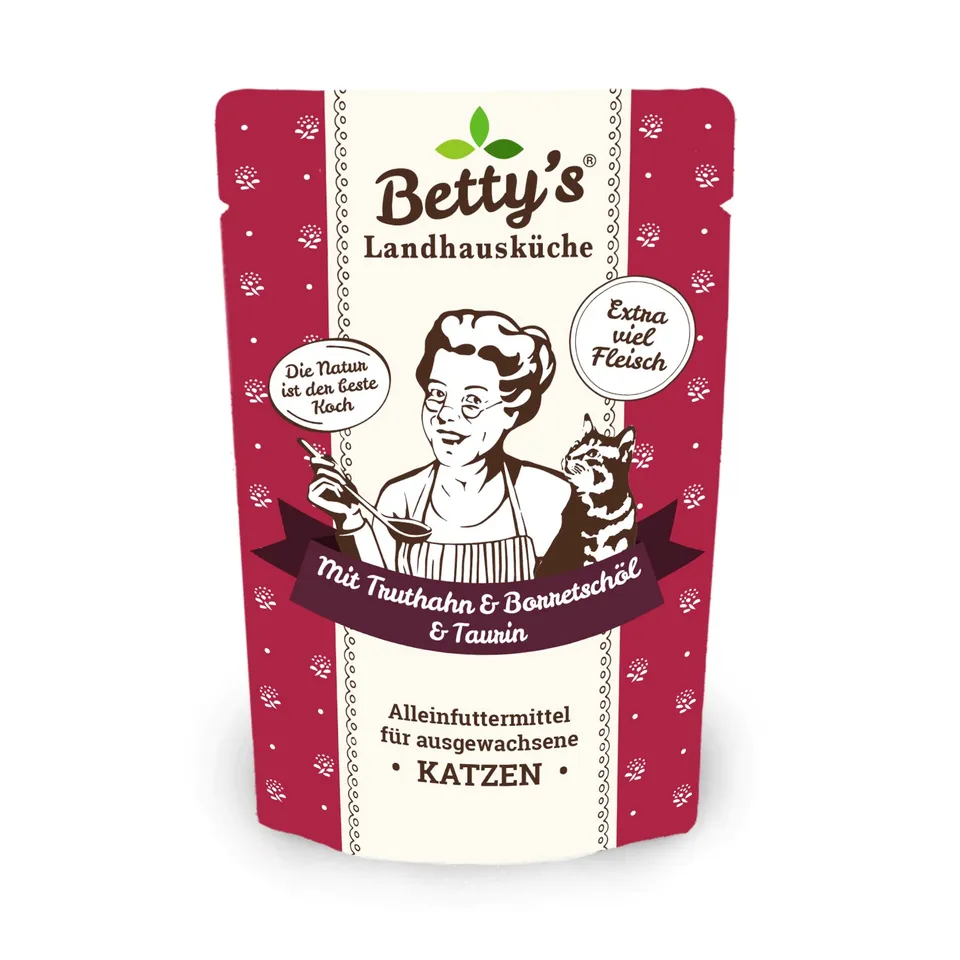betty-s-landhausk-che-frischebeutel-truthahn-katzenfutter-100g-taurin image 1