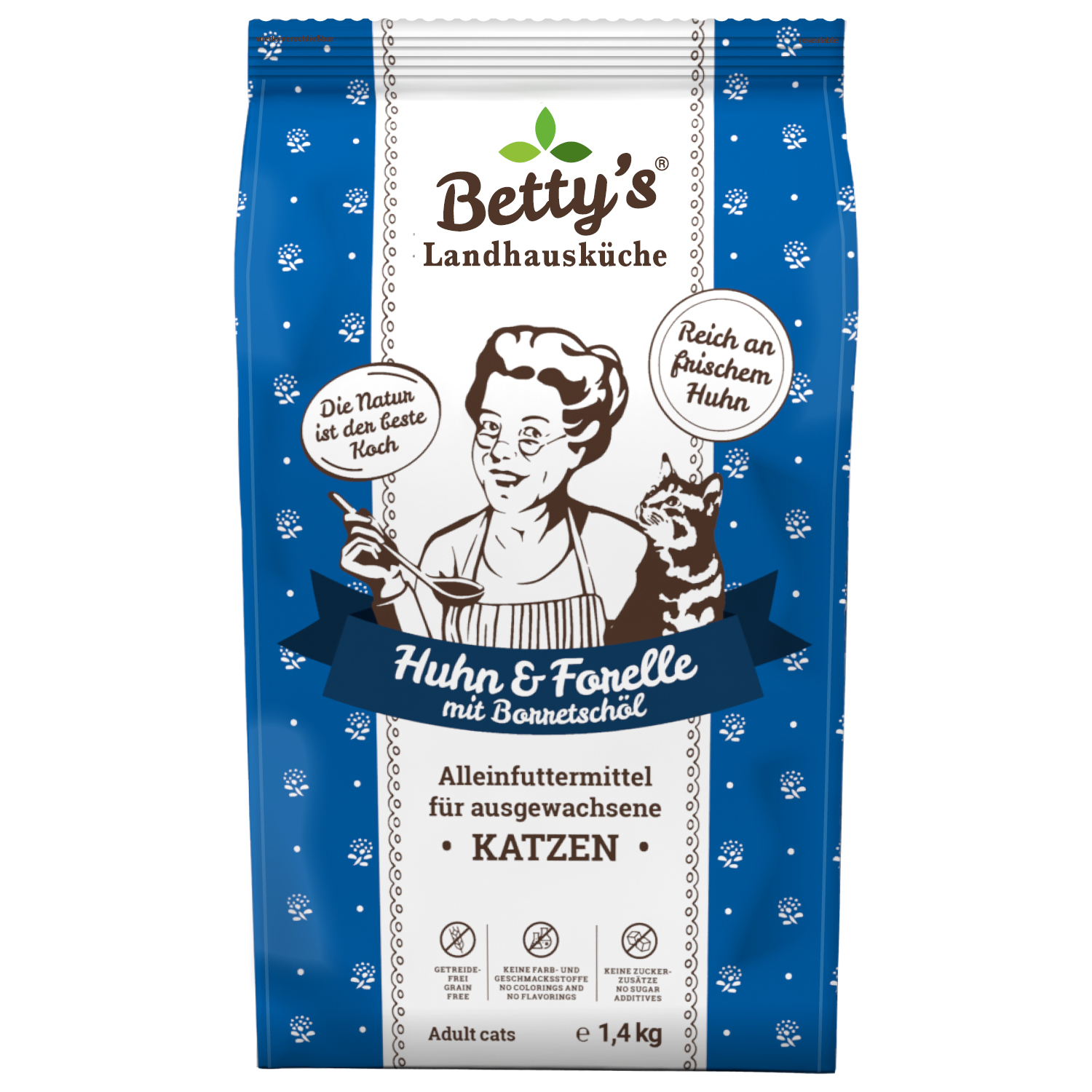 betty-s-landhausk-che-adult-trockenfutter-katze-huhn-1-4kg image 1