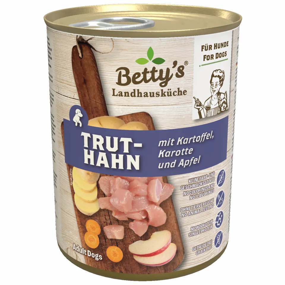 betty-s-landhausk-che-truthahn-kartoffel-hundenassfutter-400-g image 1