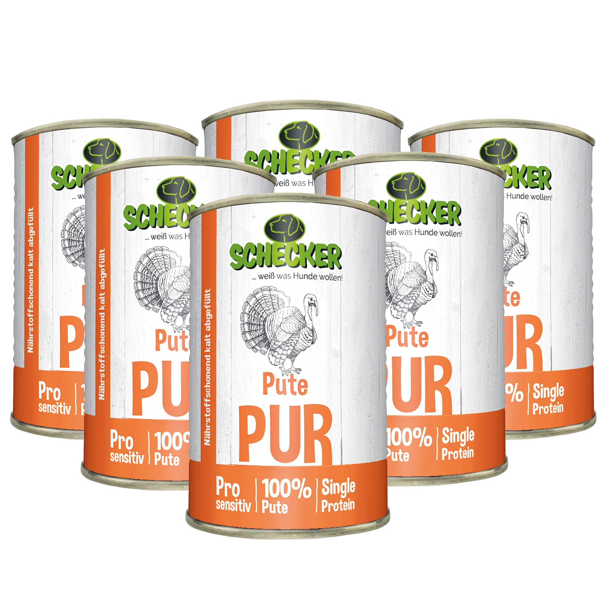 schecker-pute-pur-nassfutter-6x410g-monoprotein-getreidefrei image 6