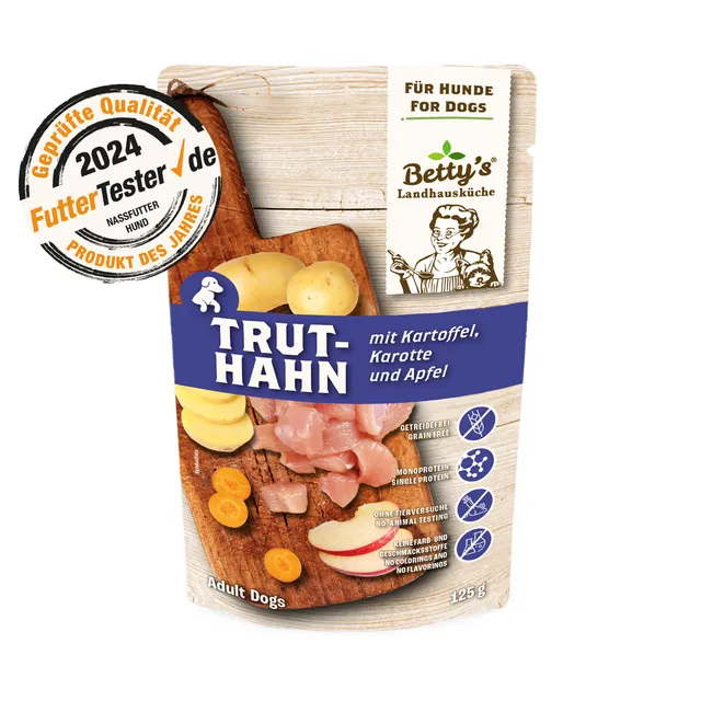 betty-s-landhausk-che-truthahn-hundefutter-125g-frischebeutel image 1