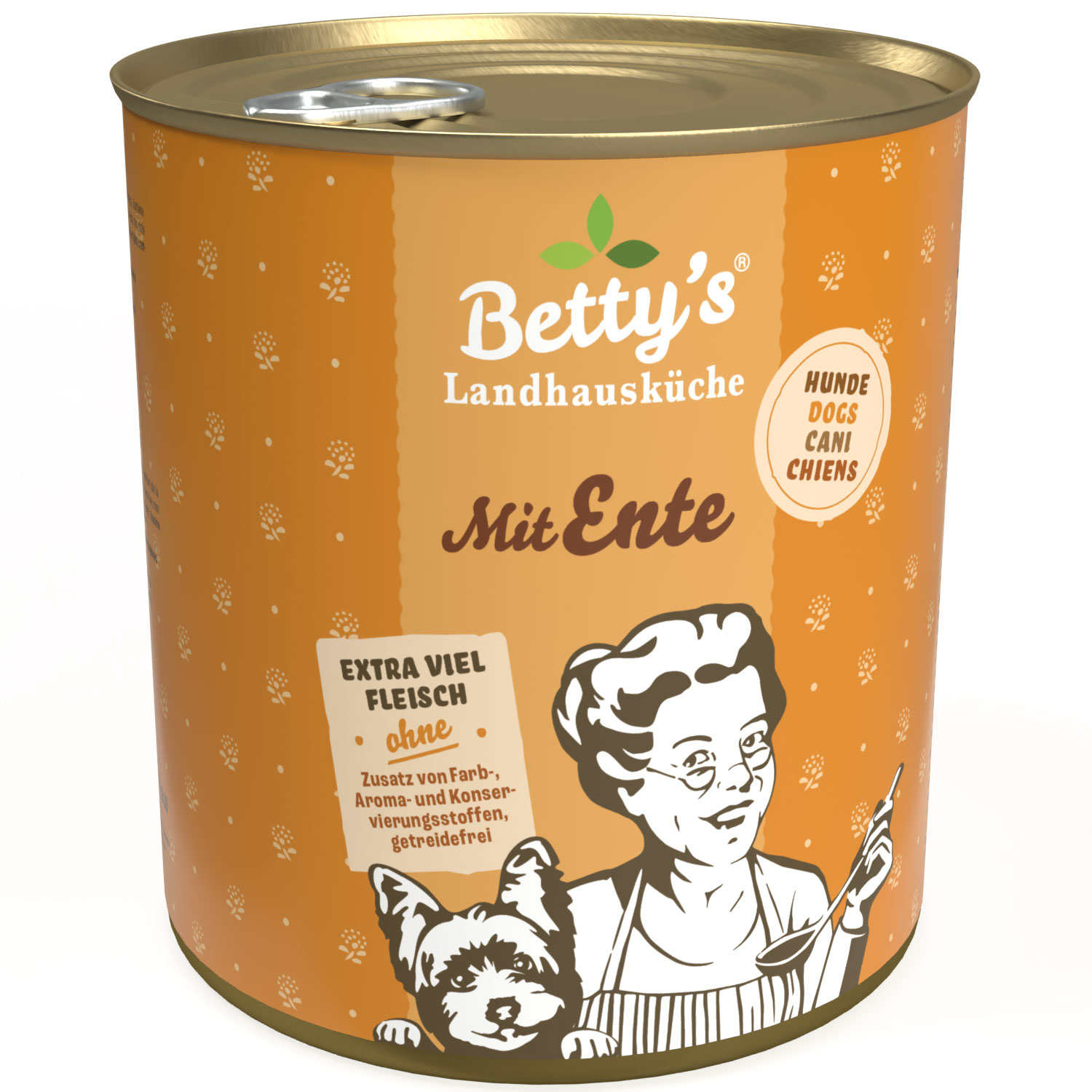 betty-s-landhausk-che-ente-nassfutter-hund-800g-leicht-verdaulich image 1