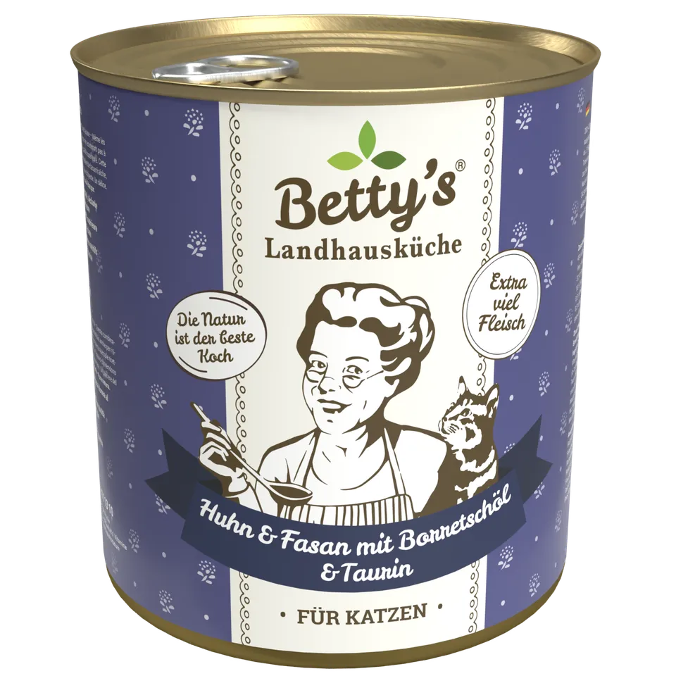 betty-s-landhausk-che-huhn-fasan-katzennassfutter-800-g-dose image 1