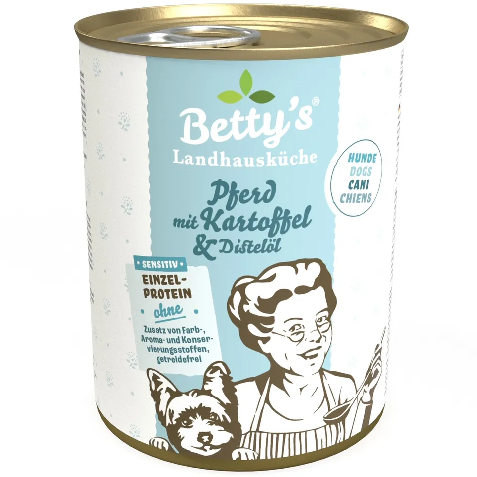 betty-s-landhausk-che-sensitiv-pferd-nassfutter-hund-400g-kartoffel image 1