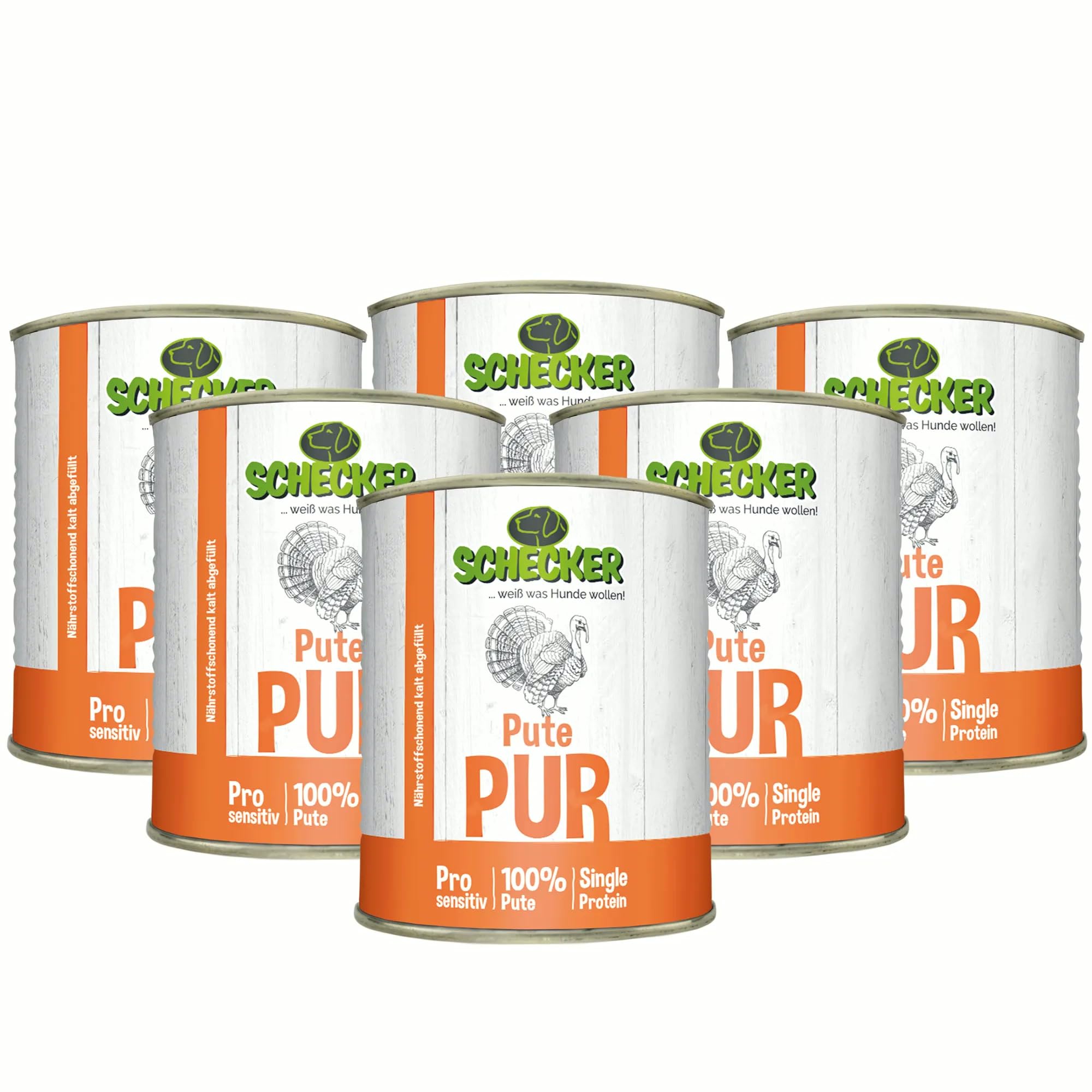 schecker-pute-pur-nassfutter-6x410g-monoprotein-getreidefrei image 1