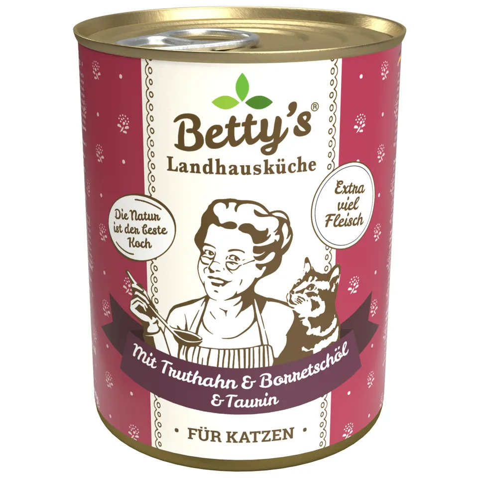 betty-s-landhausk-che-truthahn-nassfutter-katze-400g-borretsch-l image 1