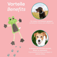 emmi-pet-frosch-hundespielzeug-veloursleder-kokos-leise image 3