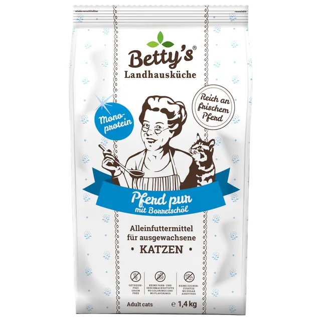 betty-s-landhausk-che-pferd-pur-katzen-trockenfutter-1-4kg-monoprotein image 1