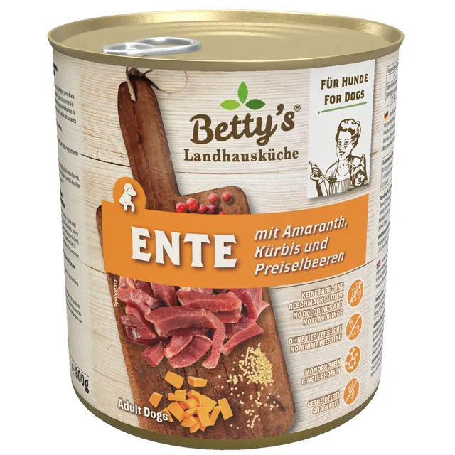 betty-s-landhausk-che-ente-hundefutter-amaranth-800g-k-rbis image 1