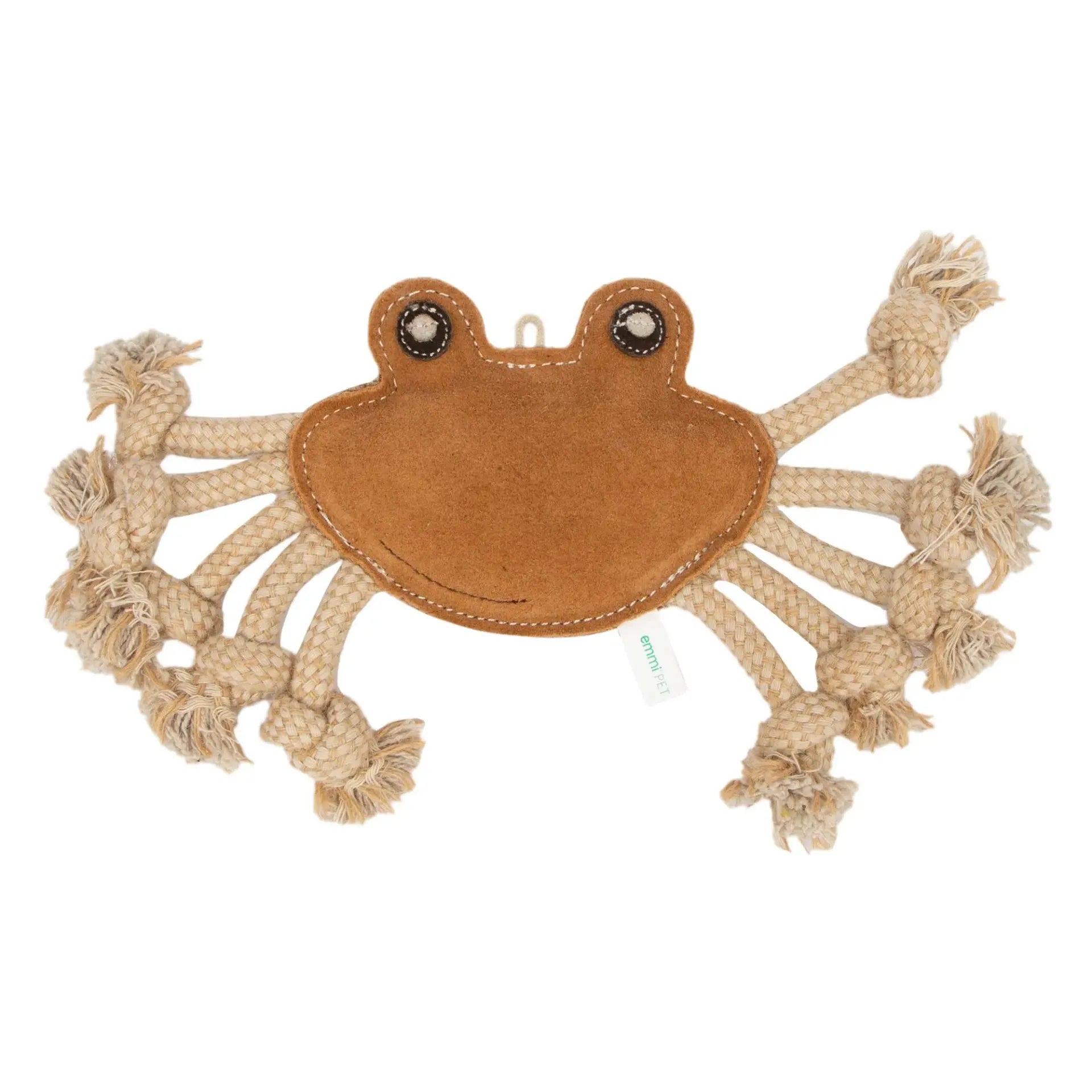 emmi-pet-hundespielzeug-krabbe-mit-quietscher-aus-wildleder image 1