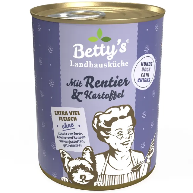 betty-s-landhausk-che-rentier-hundefutter-400g-kartoffel image 1