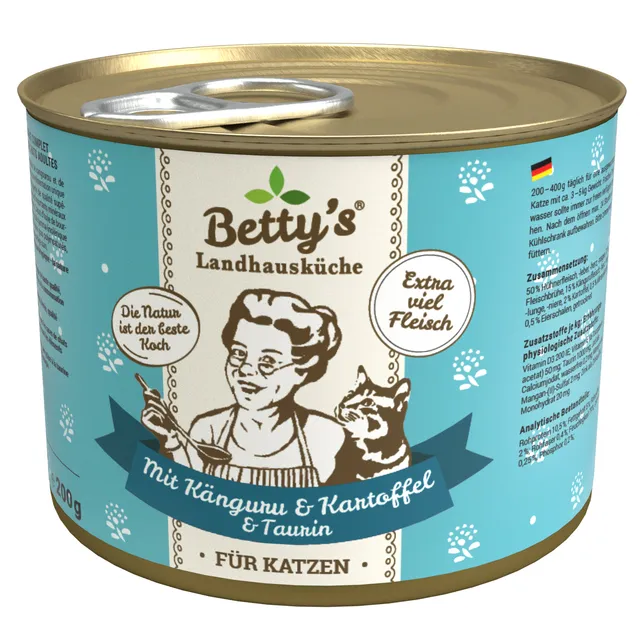 betty-s-landhausk-che-nassfutter-katze-k-nguru-kartoffel-200g image 1