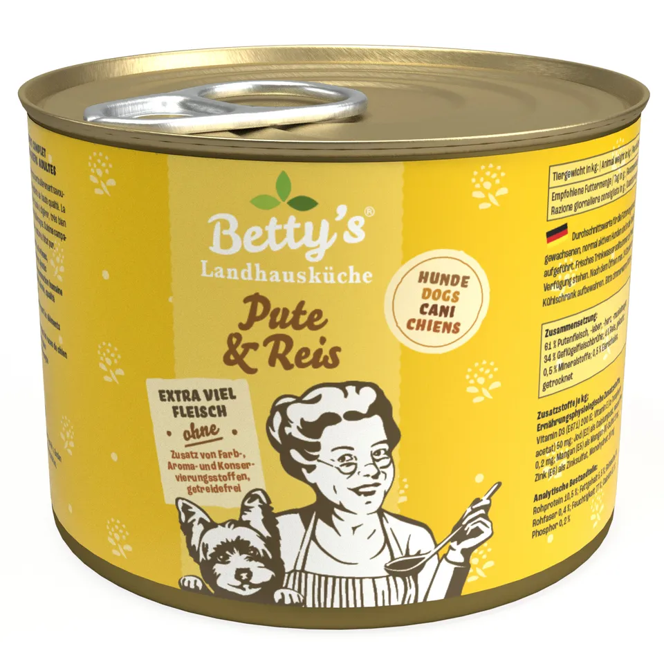 betty-s-landhausk-che-pute-reis-hundefutter-200g-sensibel image 1