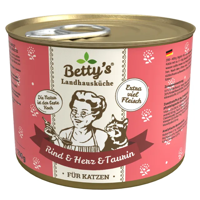 betty-s-landhausk-che-rind-herz-katzenfutter-200g-dose image 1