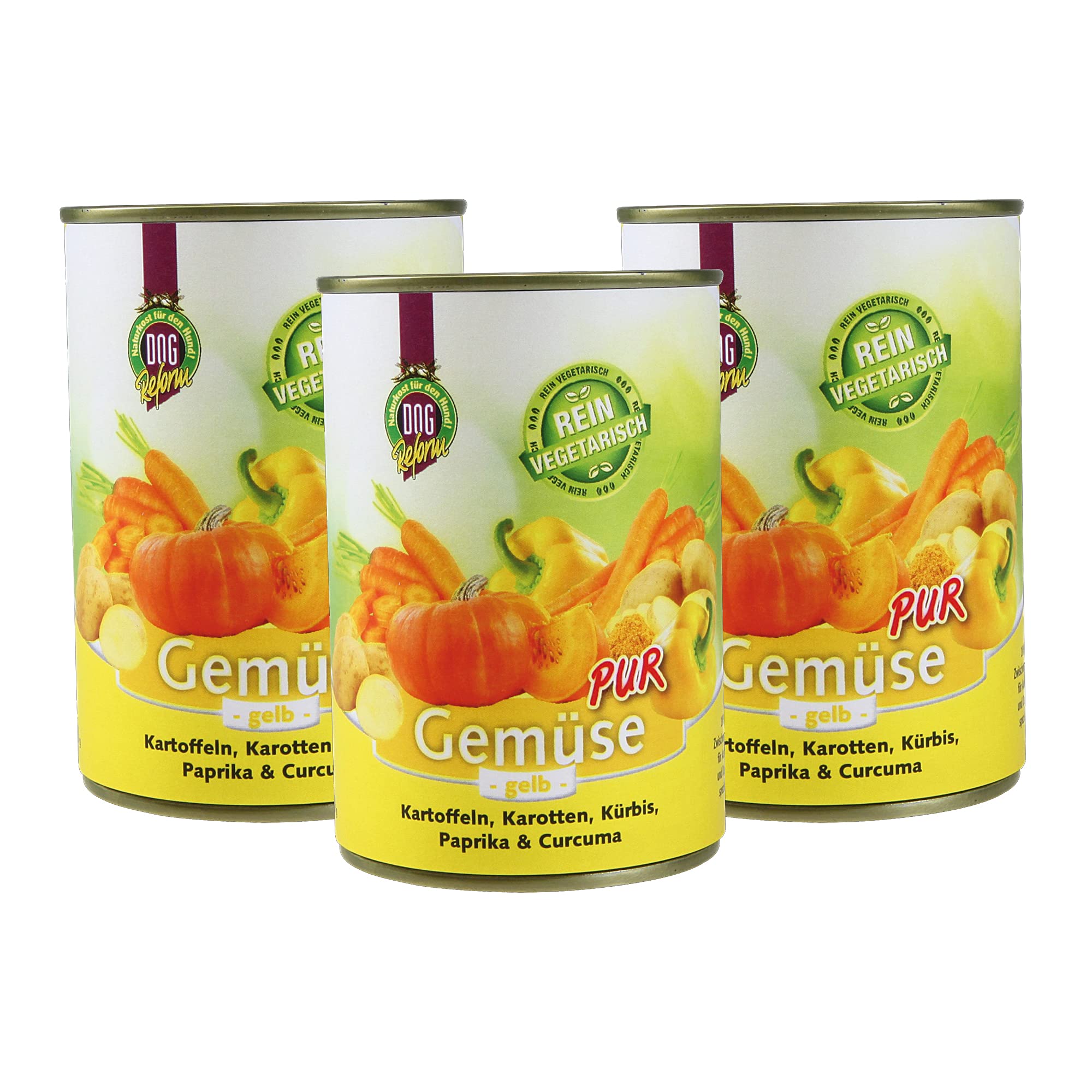 schecker-barf-gem-se-pur-gelb-hundefutter-3x410g-vegetarisch image 1