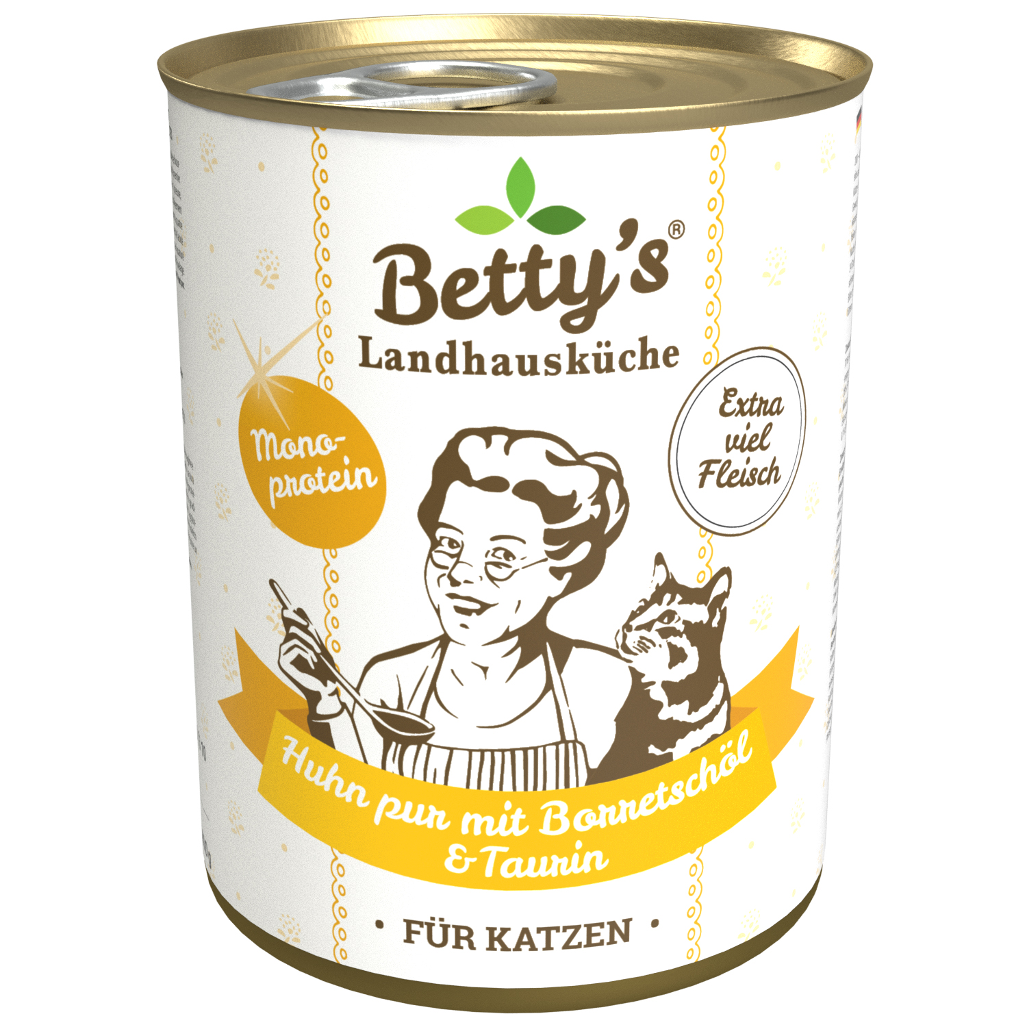 betty-s-landhausk-che-huhn-pur-nassfutter-katze-400g-monoprotein image 1