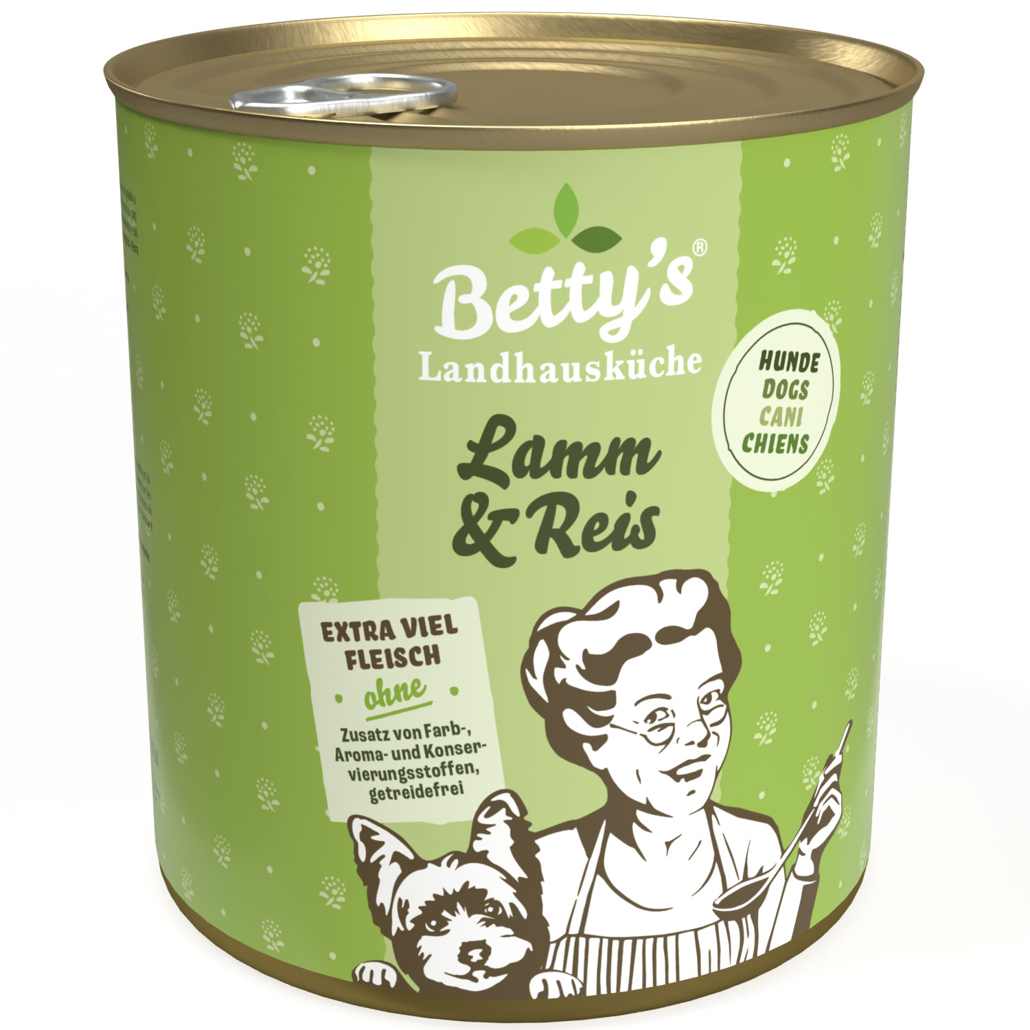 betty-s-landhausk-che-lamm-reis-nassfutter-hund-800g-dose image 1