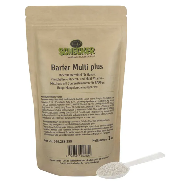 schecker-barfer-multi-plus-mineralpulver-1000-g-phosphatfrei image 1