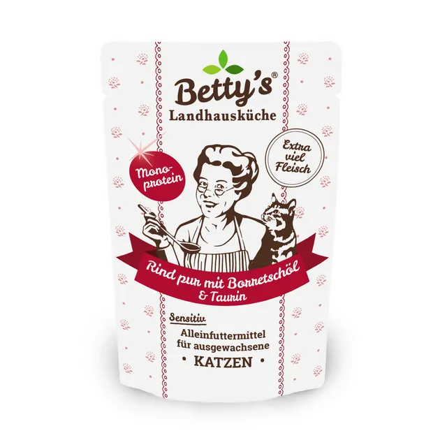 betty-s-landhausk-che-rind-pur-frischebeutel-katzennassfutter-100-g image 1