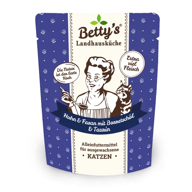 betty-s-landhausk-che-frischebeutel-katzenfutter-250g-huhn-fasan image 1