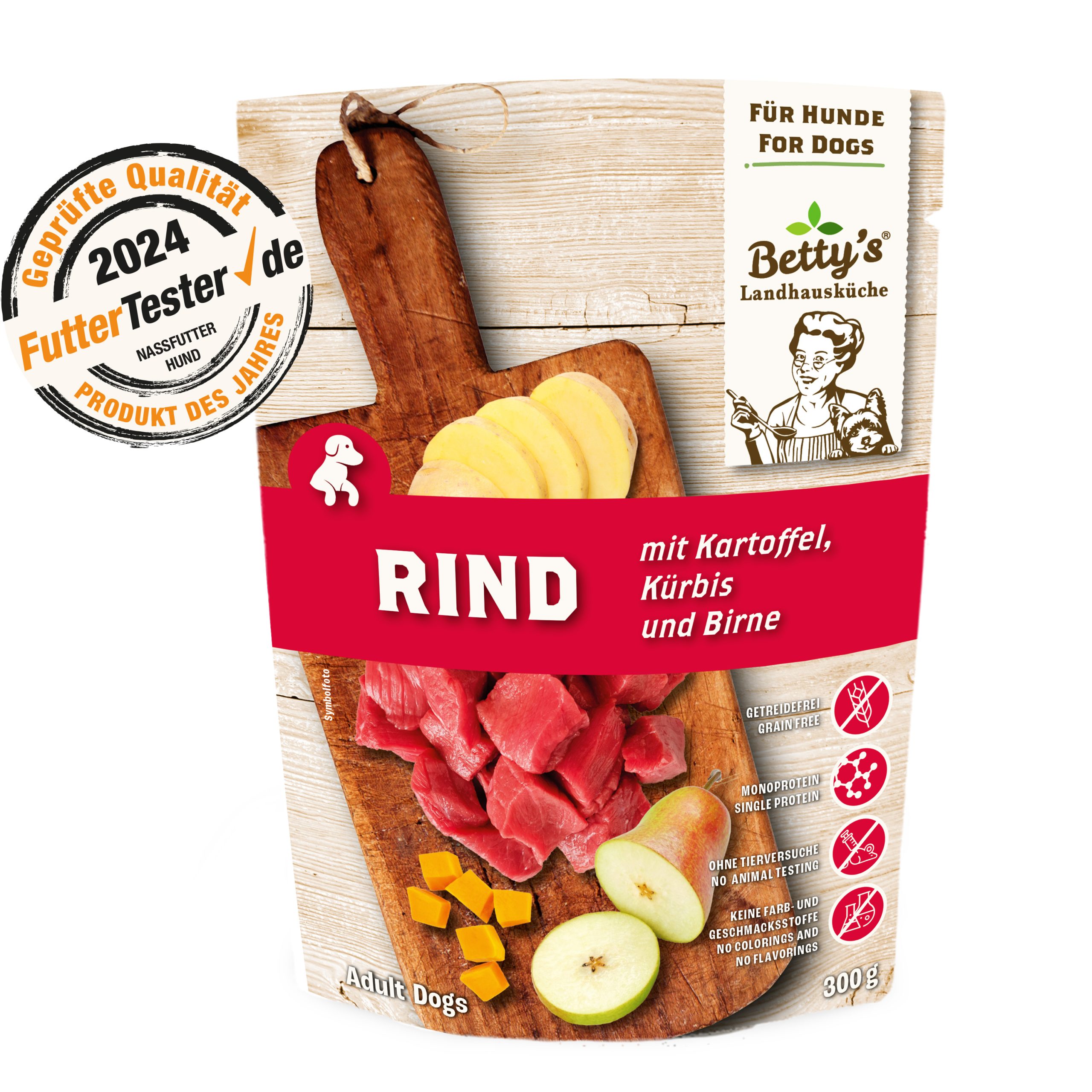 betty-s-landhausk-che-frischebeutel-rind-kartoffel-hundefutter-300g image 1
