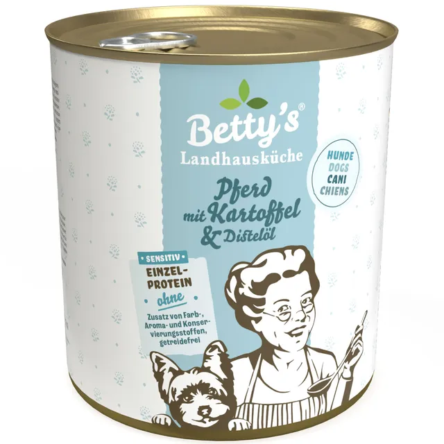 betty-s-landhausk-che-sensitiv-pferd-hundefutter-800g image 1