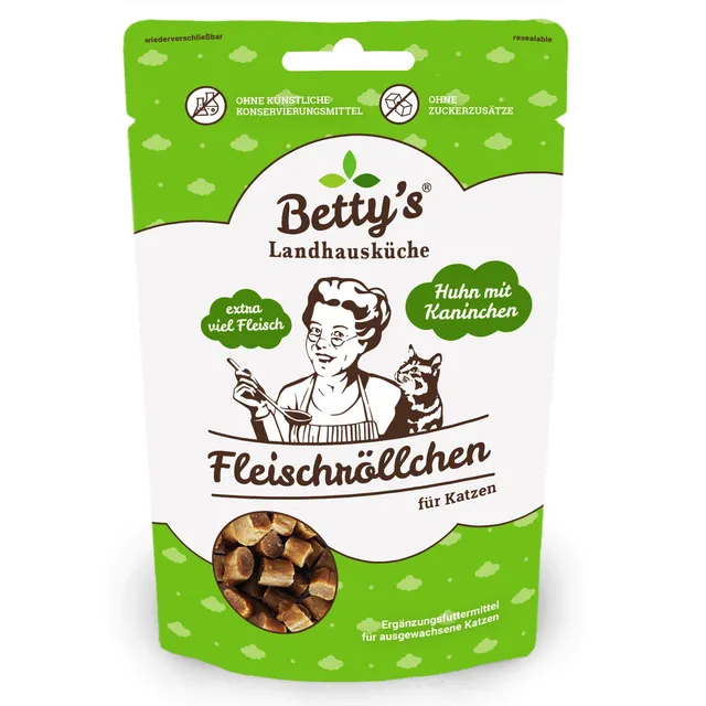 betty-s-landhausk-che-fleischr-llchen-snack-huhn-kaninchen-katze image 1