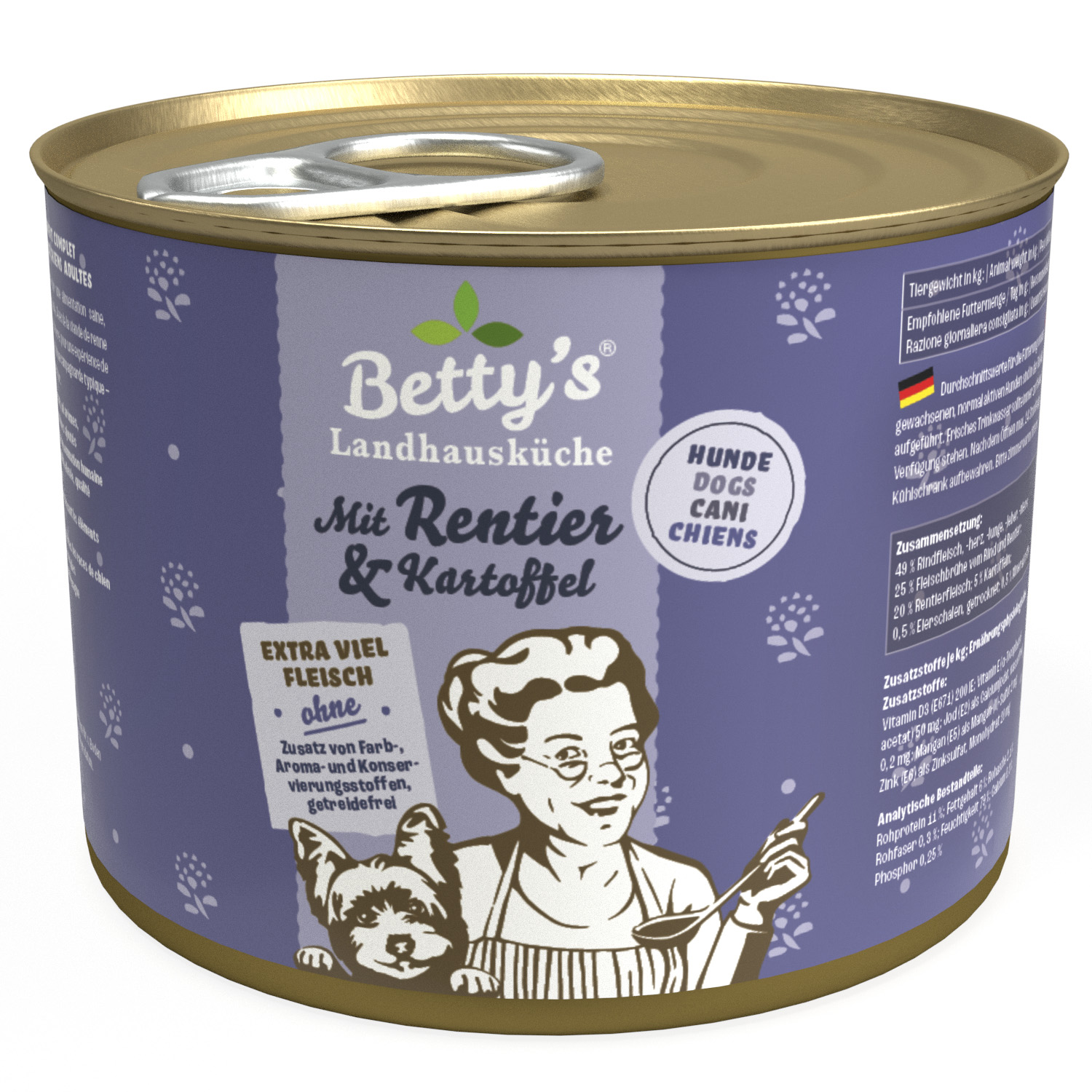 betty-s-landhausk-che-rentier-kartoffel-hundefutter-nass-200g image 1