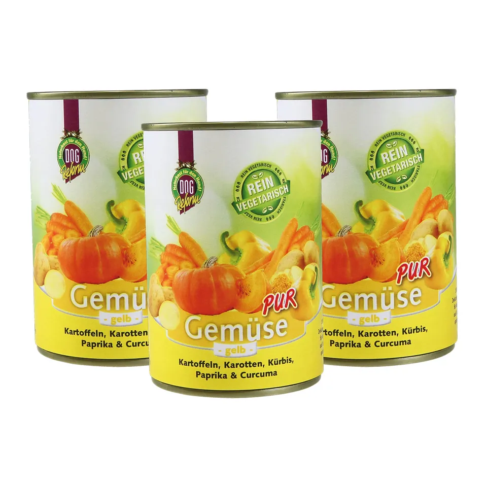 schecker-barf-gem-se-pur-gelb-hundefutter-3x410g-vegetarisch image 1