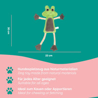 emmi-pet-frosch-hundespielzeug-veloursleder-kokos-leise image 5