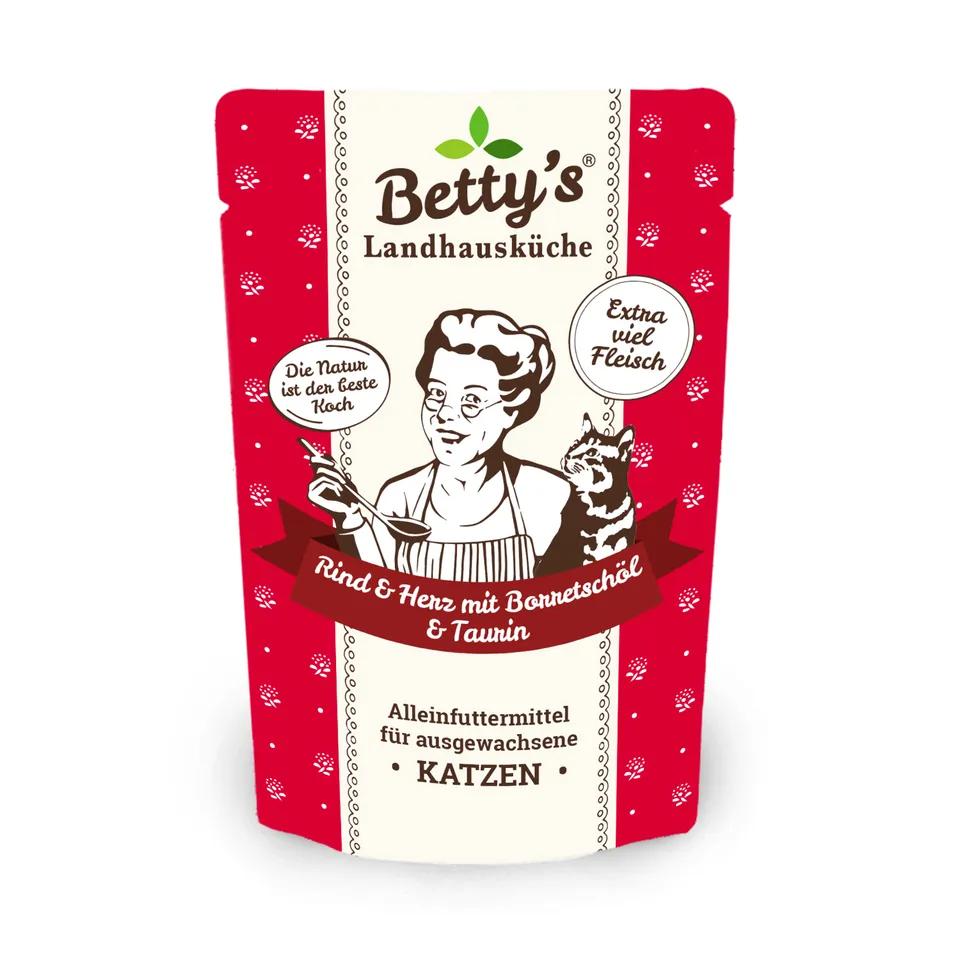 betty-s-landhausk-che-frischebeutel-katzenfutter-rind-herz-100g-taurin image 1