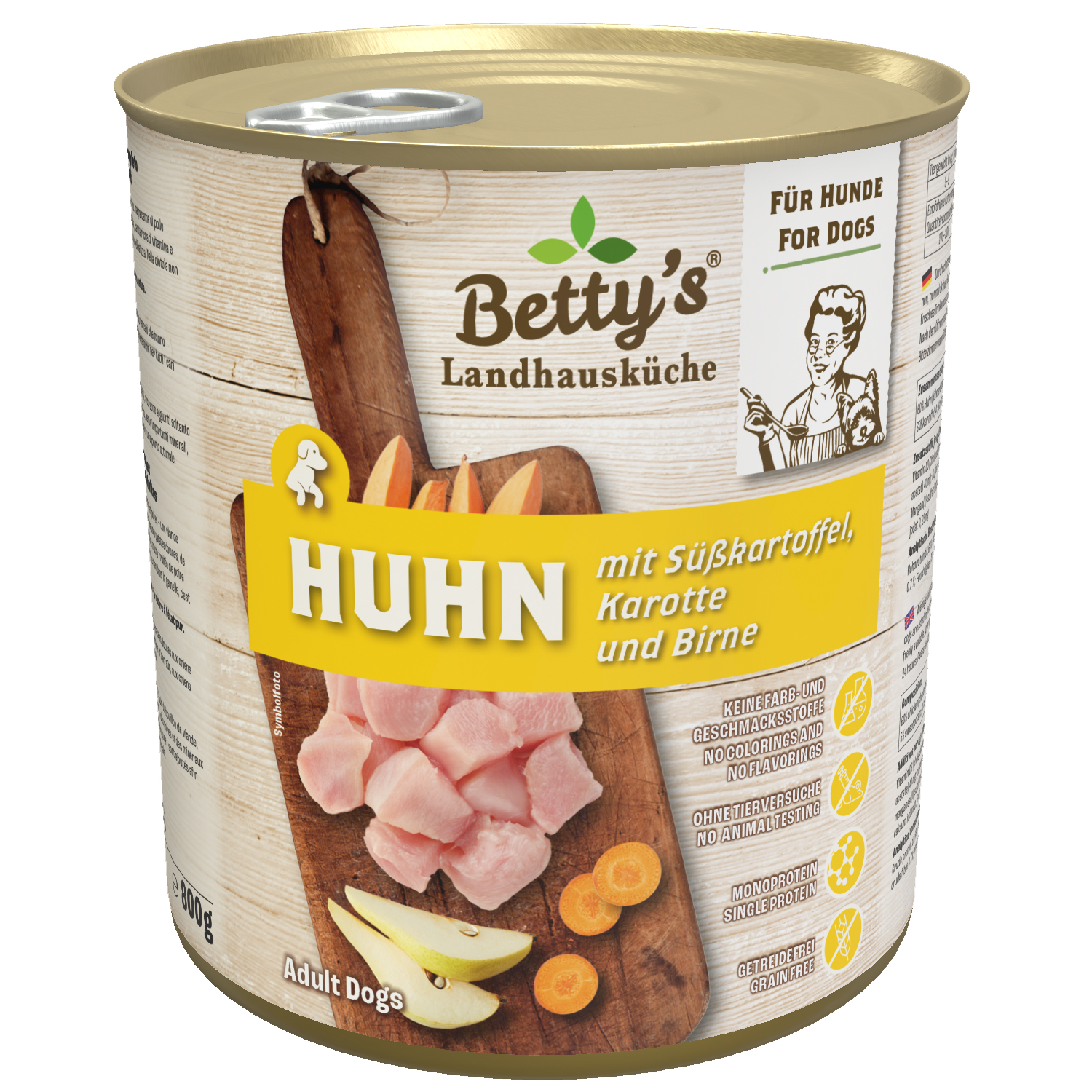betty-s-landhausk-che-huhn-s-kartoffel-hundefutter-nass-800g image 1