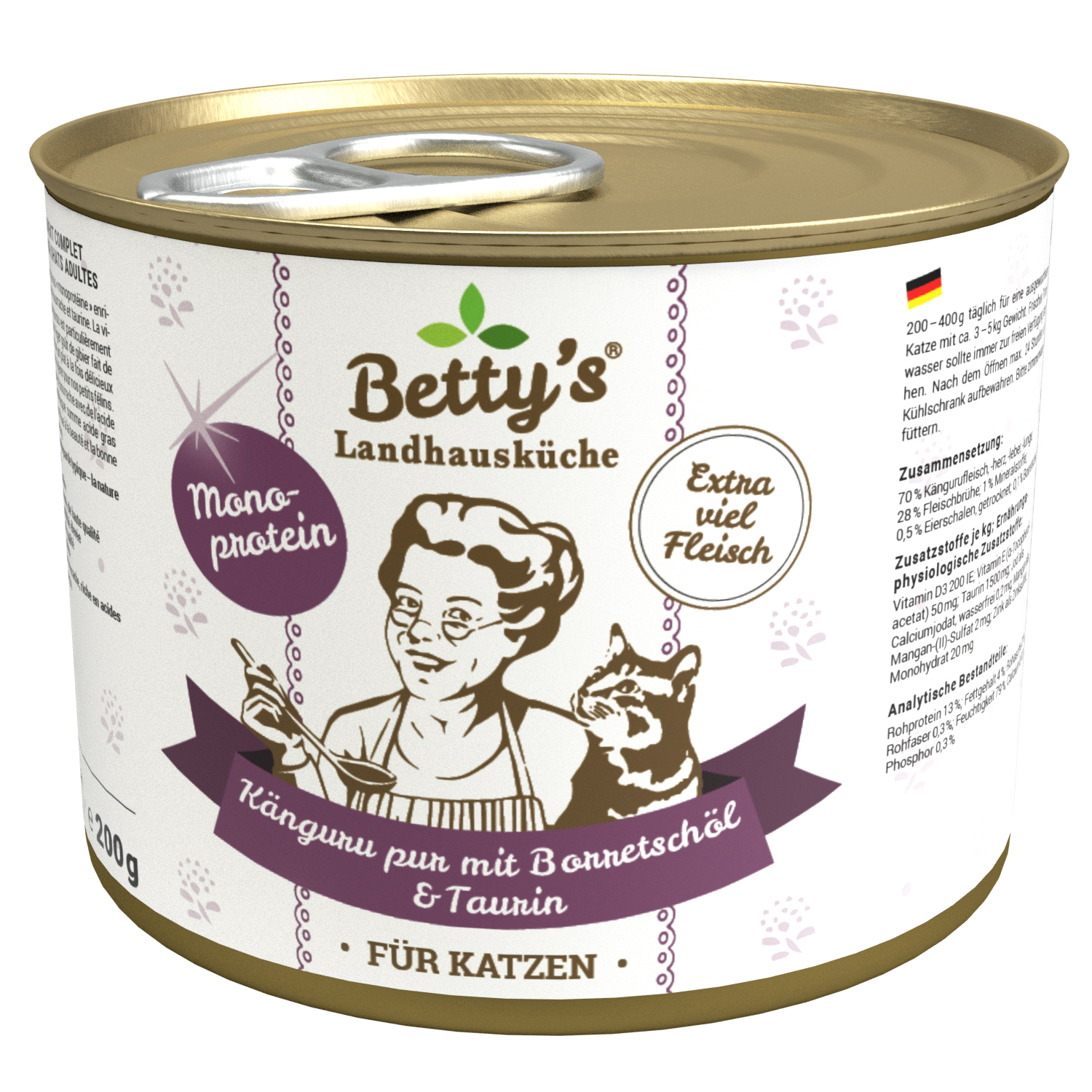 betty-s-landhausk-che-k-nguru-pur-nassfutter-katze-200g-monoprotein image 1