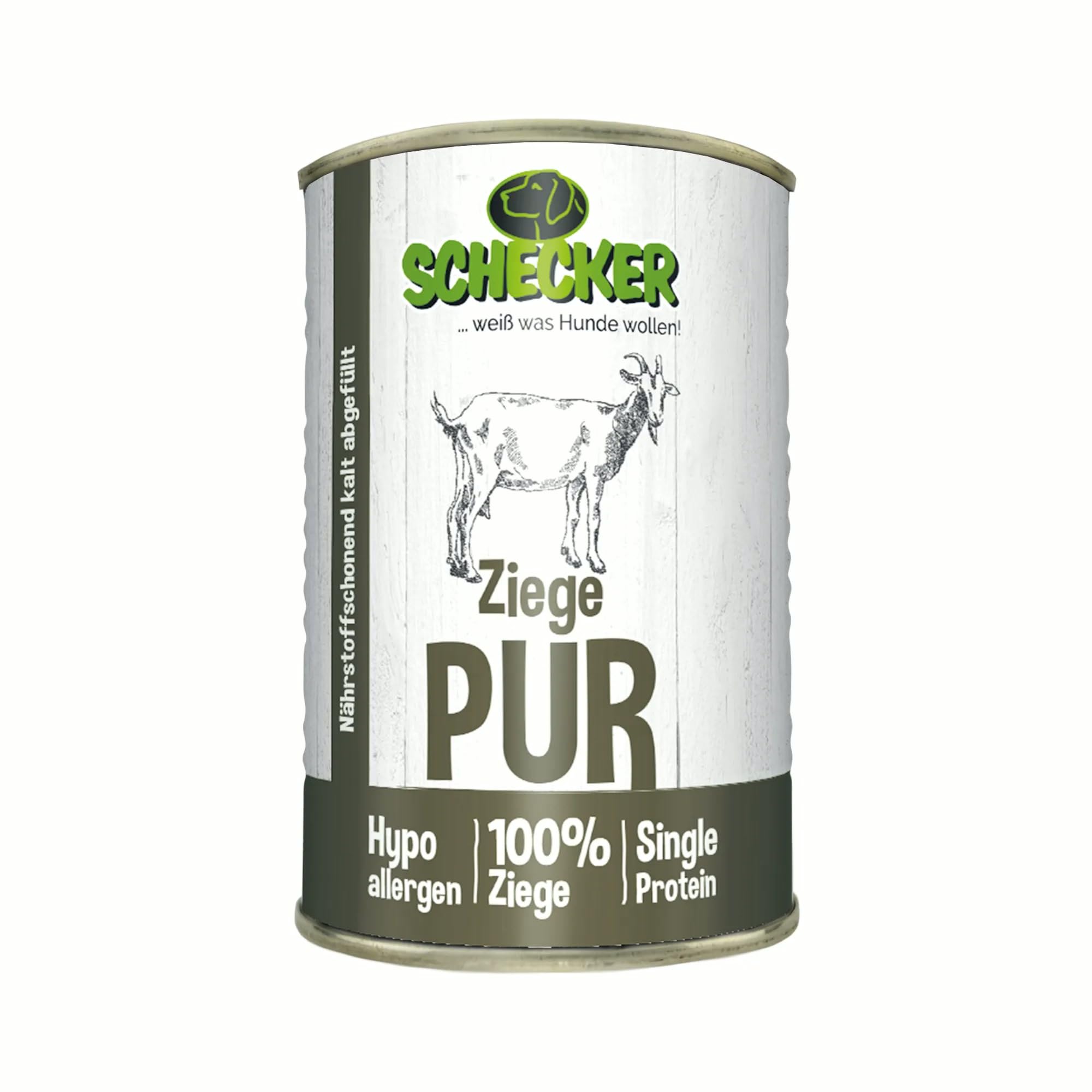 schecker-nassfutter-ziege-pur-hund-24x410g-getreidefrei image 1