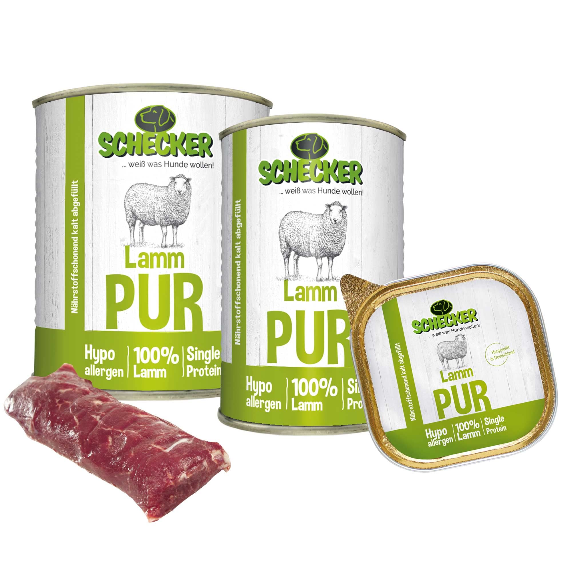 schecker-lamm-pur-nassfutter-6x410g-getreidefrei-hypoallergen image 5